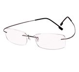 Agstum Memory Titanium Rimless Flexible Hingeless Reading Glasses (Grey, 1.00)