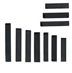 Vokowin 10 Pcs Knife Edge Guards, Abs Flocking Knife Sets, Knife Sheath Sleeves, Universal Blade Cover Protector, Portable Kitchen Tools (Black) (K241-10)