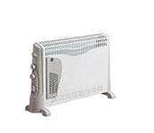 Daewoo 2000W Convector Heater with Turbo Function - 3 Heat Settings, Portable Carry Handle, Adjustable Thermostat & Timer with Fan Setting - White