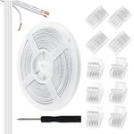 RGBZONE 32.8ft / 10M 4 Pin RGB Extension Cable and 10Pcs 4 Pin LED Light Strip Connectors Strip to Wire Quick Connection for 10mm Wide Waterproof and Non-Waterproof SMD RGB 5050 LED Strip Light