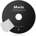 Mwin CD Cleaner Disc for CD Player, Safe and Effective Laser Lens Cleaning Disc, CD/VCD/DVD Player Lens Cleaner Set for Car and Home