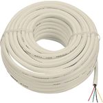 AUDIOVOX TP004R Almond Telephone Hook Up Cord, 100-Feet