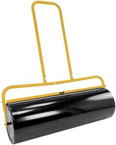 MaxxGarden Rasenwalze Befüllbar - Gartenwalze füllbar mit Sand oder Wasser - Bis zu 65L - Garten Walze Rasen - Walzenrolle Zum Planieren & Eindrücken Von Saatgut - Schwarz/Gelb