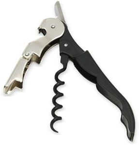 Chef Craft Select Waiters Corkscrew with Foil Cutter and Bottle Opener, 5 inches in Length, Stainless Steel/Black