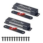 Mousike Magnetic Door Catch，90lb Stainless Steel Cabinet Door Magnets with Strong Magnetic for Kitchen Cupboard Wardrobe Closet Cabinet Door Drawer Latch (3.8"90 lbs(Black 2 Pack))