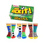 United Oddsocks - Box 6 Oddsocks For Boys Kick It, Multicoloured, UK 12-6, EUR 30.5-39, US 13.5-7