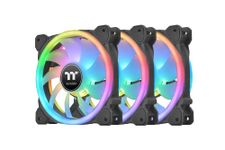 Thermaltake SWAFAN 14 RGB Radiator Fan TT Premium Edition 3 Pack, Swappable Fan Blade Design, Customizable air Flow Direction, 2000 RPM, CL-F138-PL14SW-A