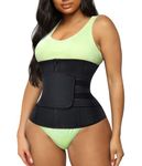 TrainingGirl Women Waist Trainer Cincher Corset Tummy Control Workout Sweat Band Slimmer Belly Belt Weight Loss Sports Girdle, Black, Medium