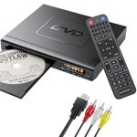 DVD Players for TV with HDMI, DVD Players that Play All Regions, Simple DVD Player for Elderly, CD Player for Home Stereo System, Included HDMI and RCA Cable