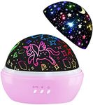 Night Light for Kids,Unicorn Night Light Star Projector Gifts for Kids Toddlers,Night Lights Projector for Baby,Unicorn Lamp Ceiling Lights for Girls Bedroom,Night Light for Kids Bedroom(Light Pink)