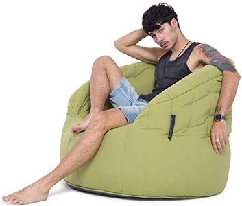 Ambient Lounge® Butterfly Sofa Premium Outdoor Bean Bag in Lime Sunbrella Fabric (Includes Filling). Waterproof, Commercial Grade Outdoor Furniture.