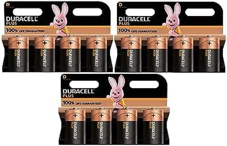 12 x Duracell D Plus LR20 MN1300 Alcaline (3 ampoules de 4 batteries) 12 piles