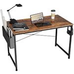 HOMIDEC Writing Computer Desk,Office Work Desk for student and worker,Laptop Table with Storage Bag and Headphone Hook,Modern Simple Style Desks for Bedroom,Home, Office(100x50x75cm)