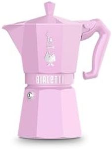 Bialetti Mocha Exclusive Pink 6 Cup Open Fire (Coffee Maker, Espresso Maker, Makinetta), 0009064