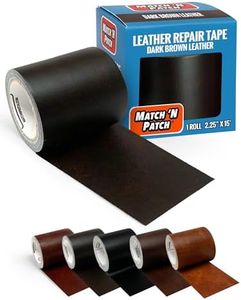 MATCH 'N PATCH Realistic Leather Repair Tape, Dark Brown, 2.4 inch x 15 feet