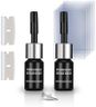 Windshield Repair Kit, 2026 Upgrade DIY Car Glass Crack Repair Kit - Nano Resin Quick Fix for Bullseyes, Star Cracks, Half-Moon & Line Scratches on Windshields, Mirrors & Phone Screens (Black)