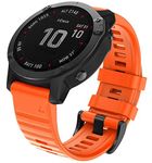 YOOSIDE for Fenix 6X Pro/Fenix 7X Solar/Enduro/epix Pro 51mm Silicone Watch Strap, 26mm Quick Easy Fit Soft Sport Waterproof Non-allergenic Wrist Band for Garmin Fenix 5X,Tactix Delta(Orange)