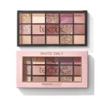 Technic Invite Only Eyeshadow Palette - 15 Blendable Shades with Highly Pigmented Glitters, Shimmers & Mattes for Day or Night Looks. A Mixture of Pinks, Berries and Neutrals. 22.5g