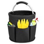 Partideal Tool Bag with Handle, 17 liters Bucket Tool Organizer Bag, Collapsible Garden Small Tools Bag, Portable Multi Cleaning Organiser Caddy, Multi pocket Craft Caddy Universal