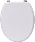 Elongated Toilet Seat White Adjustable Length