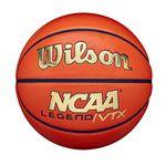 Wilson Basketball NCAA LEGEND VTX, Blended Leather, Indoor- and Outdoor-Basketball, Orange/Gold, 7