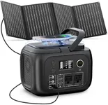 SINKEU Solar Generator 300W & Foldable Solar Panel 40W,70000mAh Wireless Charger Power Bank Outdoor Solar Power Station with Pure Sine Wave AC Outlet for Camping Traveling Advanture Home Emergency