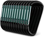 12 Pack - 3" Aluminum Carabiner D S