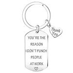 Ghloyza Funny Coworker Gifts You are the Reason Keychain Gifts Coworkers Work Friends Gifts Christmas Birthday Gifts for Women Colleagues Co worker Office Thank You Appreciation Gifts For Bosses