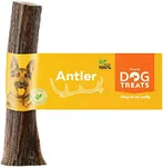 GIGIL Treat You pet Like a King - 100% Natural Deer Antlers for Large Dogs - Premium Elk Antlers - Long Lasting Dog Chew Toy - Naturally Shed and Organic Antlers for Dogs - Size XL