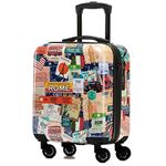 Flight Knight Carry On Suitcase - 8 Wheel TSA Lock USB Port - Anti Crack Case Hard Luggage Approved for easyJet, Jet2, BA