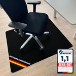 Chair Mat for Hard Floors - Colour Office Chair Underlay Mat, Polypropylene Floor Protection Mat - Thickness: 1.9 mm (90 x 120 cm, Black)