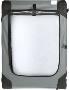 Amazon Basics Portable Travel Crate, Grey, Medium