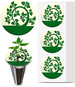 iDOO 102Pcs Seed Pot Labels Sticker, PVC Round Peel and Stick Hydroponic Garden Label, Plant Grow Basket Label