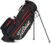 Titleist Players 4+ StaDry Golf Bag, Black/Black/Red, One Size