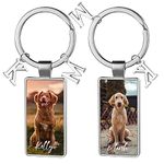 Personalised Photo Keyring Colorful Double Sided Keychain with Lego Text Picture Custom Memorial Gifts for Pet Dog