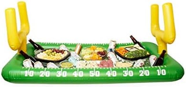 TrueZoo Inflatable Football Field Cooler, Floating Bar, Pool Party Drink Cooler, Inflatable Ice Bucket for Beer and Beverages, 52"x 28", Set of 1