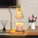 Loowoko Candle Warmer Lamp, Candle Lamp Warmer with Timer Dimmer Adjustable Height, Electric Wax Warmer Vintage Home Decor, Gifts for Mom, Candle Melter Light for Scented Jar Candles