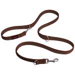 Halti Training Lead - Professional No-Pull Double-Ended Dog Lead, Lightweight, Soft & Durable, Ideal for Obedience Training & Everyday Walks with Dogs and Puppies (Size Small, Deep Walnut, 2m)