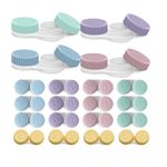 20 Pcs Multi-Color Contact Lens Case RUIFUNETEK Left/Right Eyes Contact Lens Storage Box, Premium ABS Contact Lens Protection Box, Portable Contact Lens Storage in Travel, Work and Home