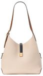 kate spade new york Women's Deco Colorblocked Pebbled Leather Large Shoulder Bag, Milk Glass Multi, One Size