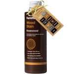 Furniture Clinic Wood Stain | Multiple Finishes | Fast Drying | Indoor and Outdoor Furniture and More | Water Based, Low Odor, Non-Toxic | Polyurethane Finish & Sealer | Rosewood (8.5oz / 250ml)