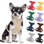 Wisedog No Pull Lightweight Dog Vest Harness with Soft and Comfortable Cushion, Breathable Mesh, for Small Medium Large Dogs Walking (XS:Neck=10"-12"/Chest=13"-16", Sand Color)