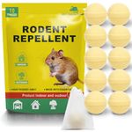 Mouse Repellent Balls 10 Pack, Mice Repellent with Natural Peppermint Oil, Indoor/Outdoor Rodent Repellent Pest Control for Home, Garage, Shed, Caravan & Car, Keeps Rats Away