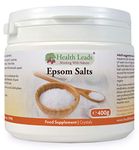 Pure, Food Grade Epsom Salts, Magnesium Sulphate, Vegan, Non-GMO, Widely Used to Help Relax Aching and Tired Muscles After Sports and Exercise, Resealable Container, Easy to Use (400g)