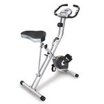 Exerpeutic Folding Magnetic Upright Exercise Bike with Bluetooth App Tracking Option