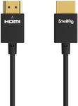 SMALLRIG Upgraded Ultra Thin HDMI Cable 35cm/1.15Ft (A to A), 4K Hyper Super Flexible Slim Cord, High Speed Supports 3D, 4K@60Hz, Ethernet, ARC Type-A Male to Male for Camera, Monitor, Gimbal - 2956B