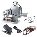 Yaetek Mini Belt Sander, 110V DIY Electric Knife Apex Edge Sharpener 9000RPM, Multifunctional Grinder Polisher with 5 Wrenches, 10 Sand Belt