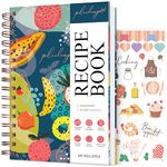 PLANBERRY Recipe Book – Blank Hardcover Cookbook to Write in Your Own Recipes – Empty Cook Book Journal to Fill in – Blank Family Recipe Notebook – 60 Recipes, 14x21cm (Fresh Multifruit)