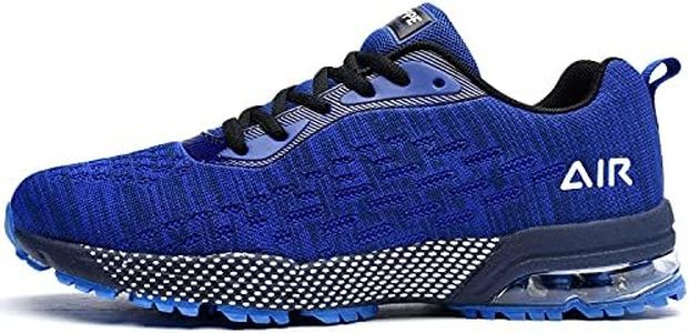 QAUPPE Mens Air Running Shoes Athletic Trail Tennis Sneaker (US7-12.5 D(M), Blue, 7