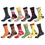 12 Pairs Men Dress Socks (Wild Pack